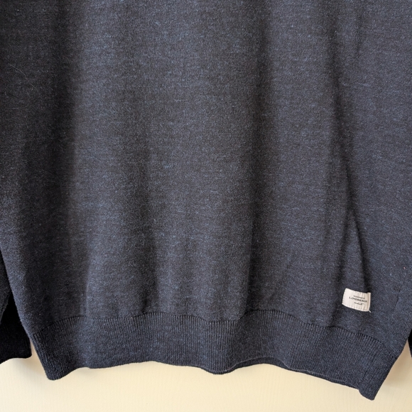 Lindbergh Mens XL 100% Cotton Sweater Blue Preppy Classic Grunge Grandpa - Picture 2 of 8